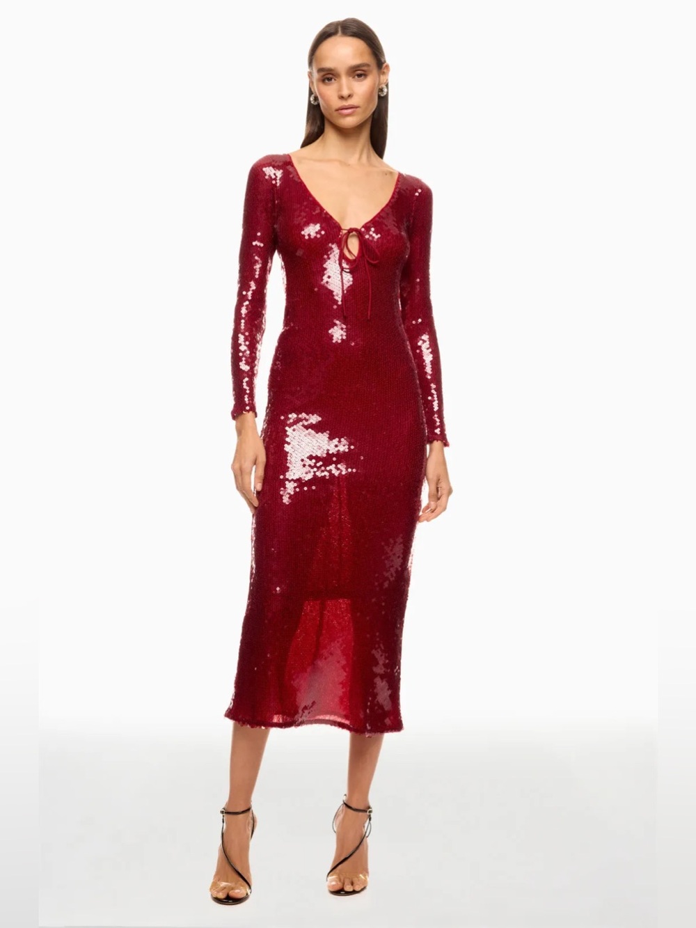 *Flawed RTR Bardot Verona Sequin Maxi Dress (0491)